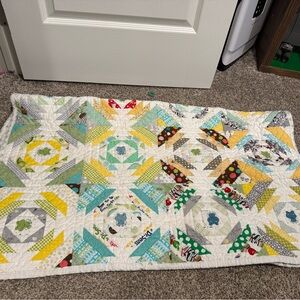 •SOLD•  /Toddler Colorful Patchwork Quilt